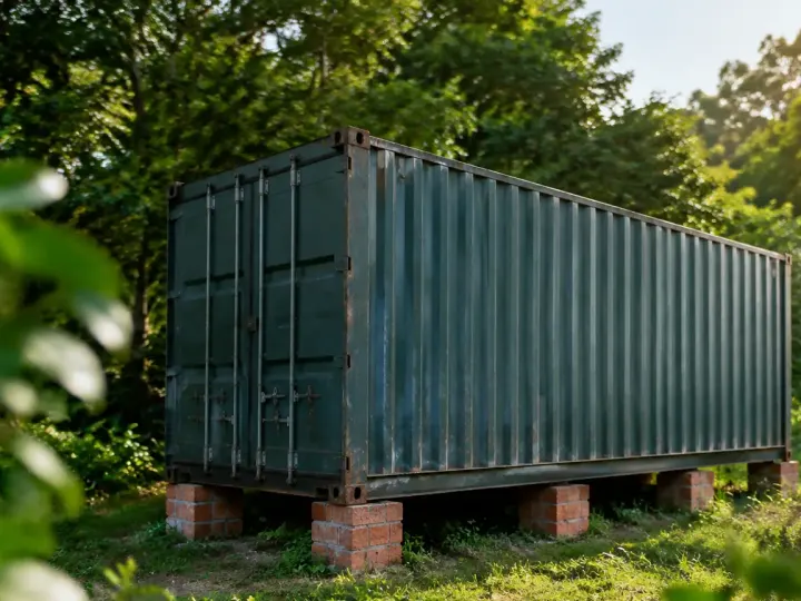Posé sur cales au fond du jardin, un conteneur reste une construction, la mairie réclame une autorisation