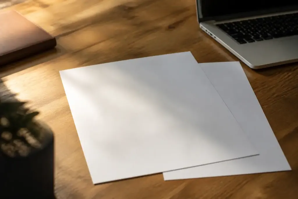 Deux devis papier poses sur un bureau en bois