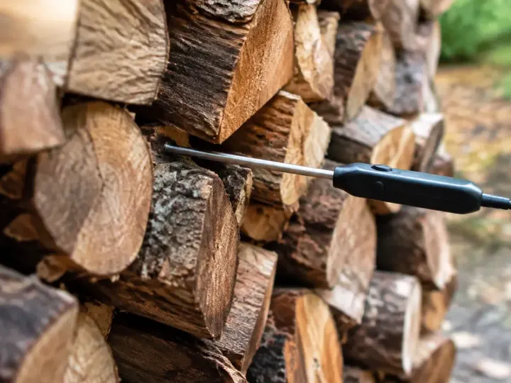 Un humidimètre à bois avant la saison de chauffe, l&rsquo;outil qui évite de brûler de l&rsquo;eau dans le poêle