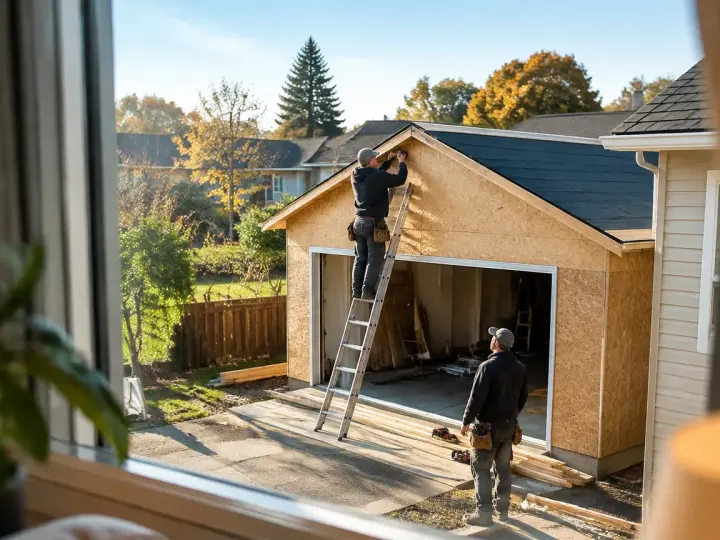 Un voisin construit un garage tout près de la fenêtre de votre salon, ce que le permis doit respecter